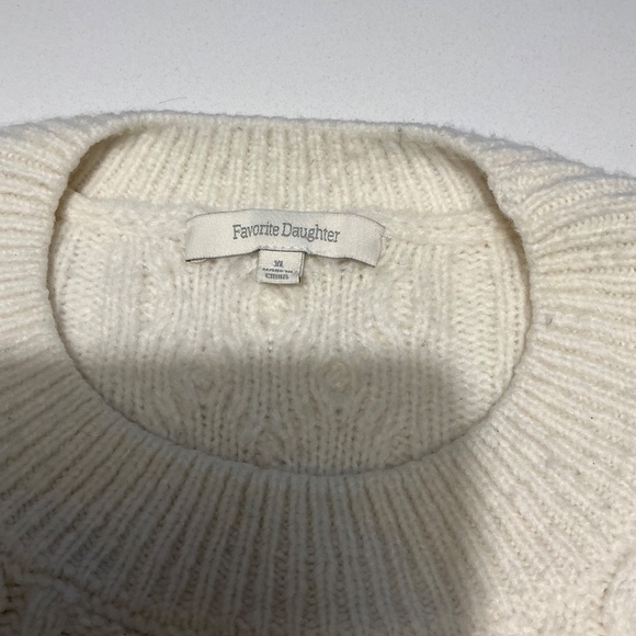 Favorite Daughter Oversized Cable Knit Sweater - Cream XL - Picture 2 of 4